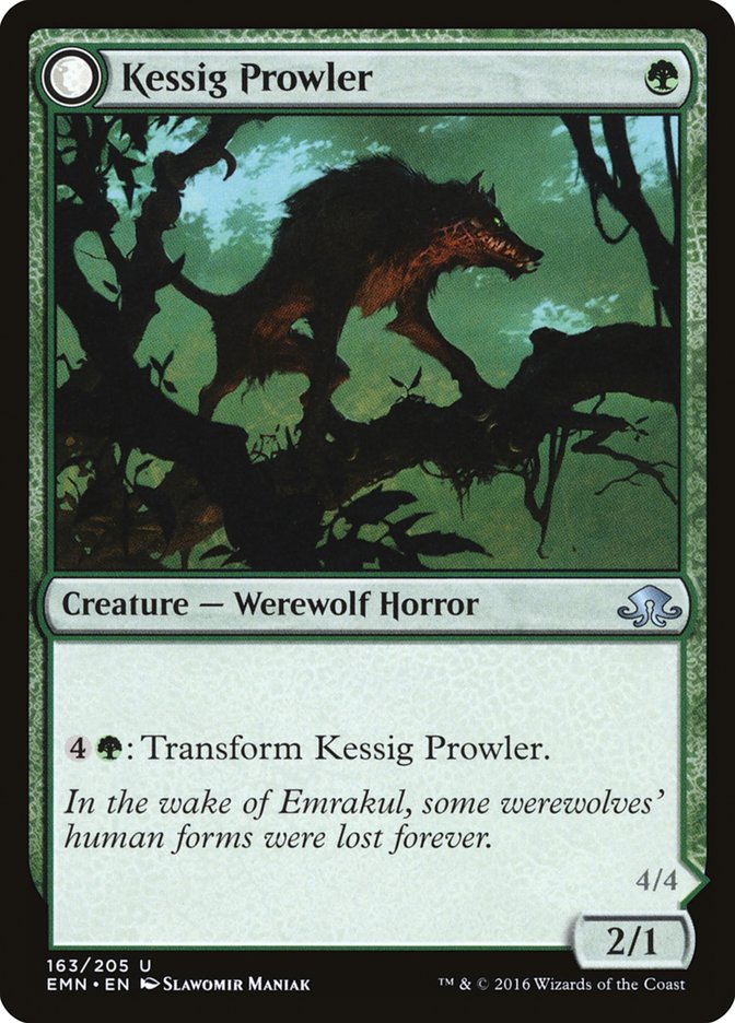 Kessig Prowler // Sinuous Predator [Eldritch Moon] | Card Merchant Takapuna