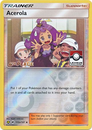 Acerola (112a/147) (League Promo 4th Place) [Sun & Moon: Burning Shadows] | Card Merchant Takapuna