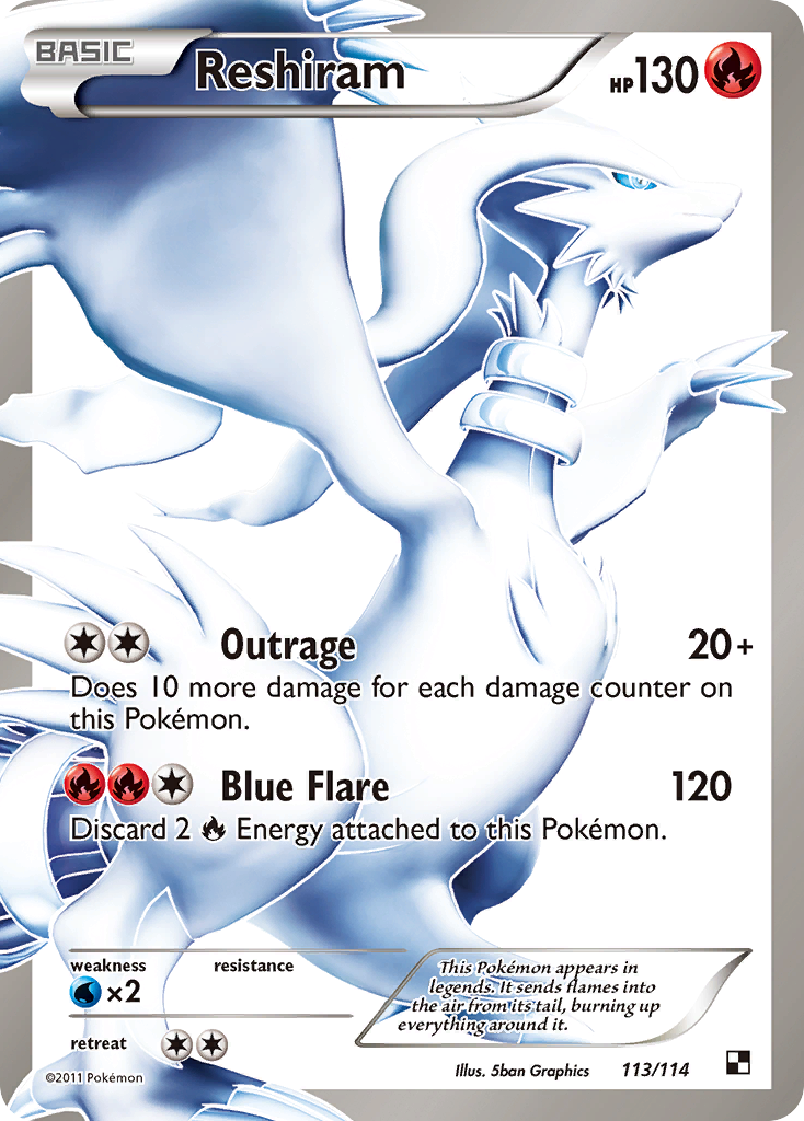 Reshiram (113/114) [Black & White: Base Set] | Card Merchant Takapuna