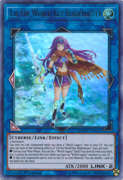 Lib the World Key Blademaster [DUOV-EN023] Ultra Rare | Card Merchant Takapuna