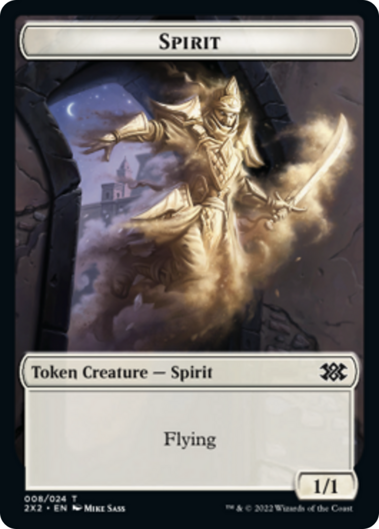 Zombie // Spirit (008) Double-Sided Token [Double Masters 2022 Tokens] | Card Merchant Takapuna