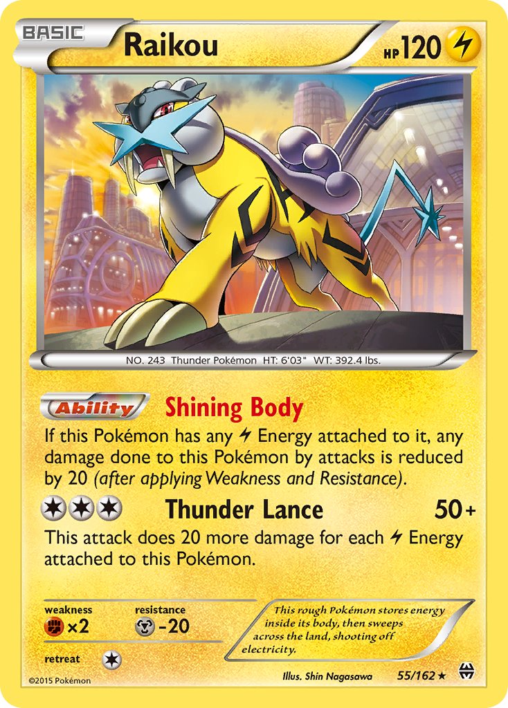 Raikou (55/162) (Cosmos Holo) (Blister Exclusive) [XY: BREAKthrough] | Card Merchant Takapuna