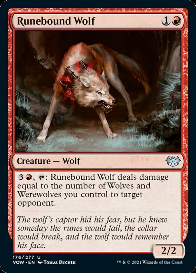 Runebound Wolf [Innistrad: Crimson Vow] | Card Merchant Takapuna