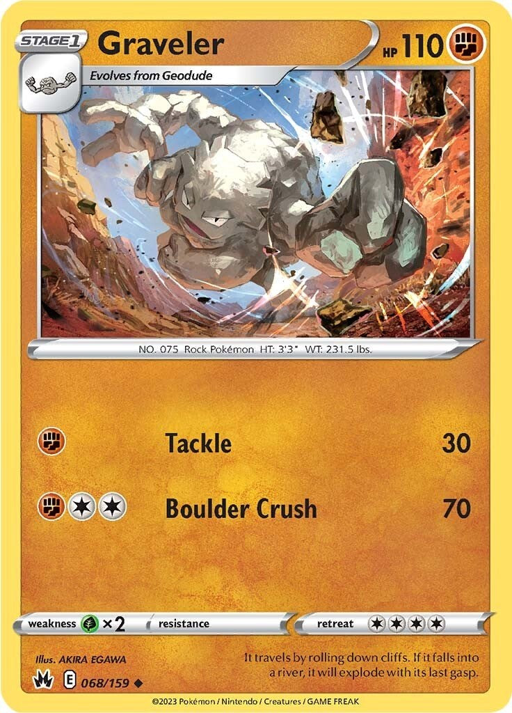 Graveler (068/159) [Sword & Shield: Crown Zenith] | Card Merchant Takapuna