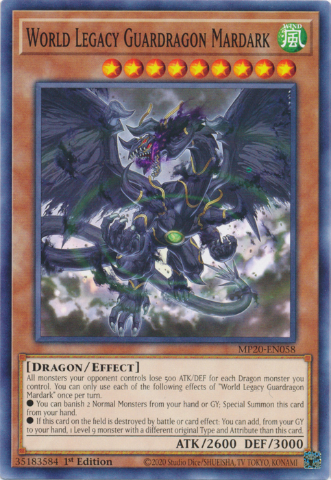 World Legacy Guardragon Mardark [MP20-EN058] Common | Card Merchant Takapuna