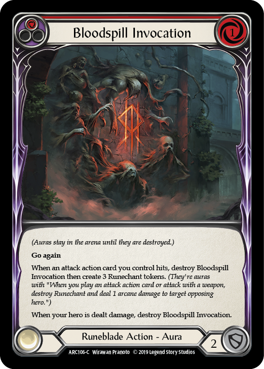 Bloodspill Invocation (Red) [ARC106-C] (Arcane Rising)  1st Edition Normal | Card Merchant Takapuna