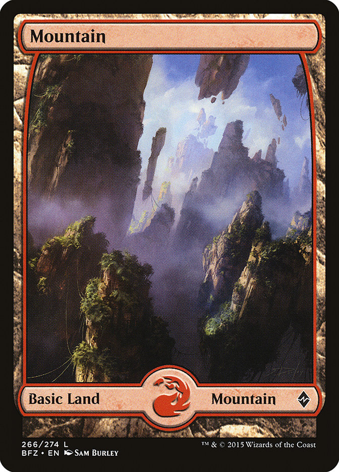 Mountain (266) (Full Art) [Battle for Zendikar] | Card Merchant Takapuna