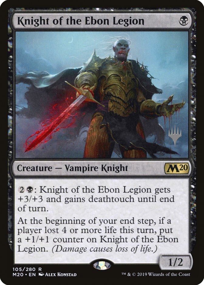 Knight of the Ebon Legion (Promo Pack) [Core Set 2020 Promos] | Card Merchant Takapuna