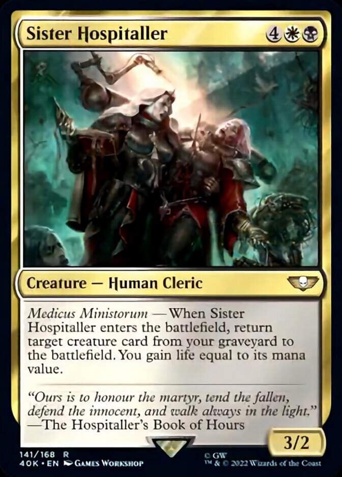 Sister Hospitaller (Surge Foil) [Warhammer 40,000] | Card Merchant Takapuna