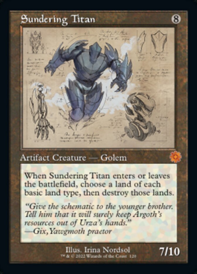 Sundering Titan (Retro Schematic) [The Brothers' War Retro Artifacts] | Card Merchant Takapuna