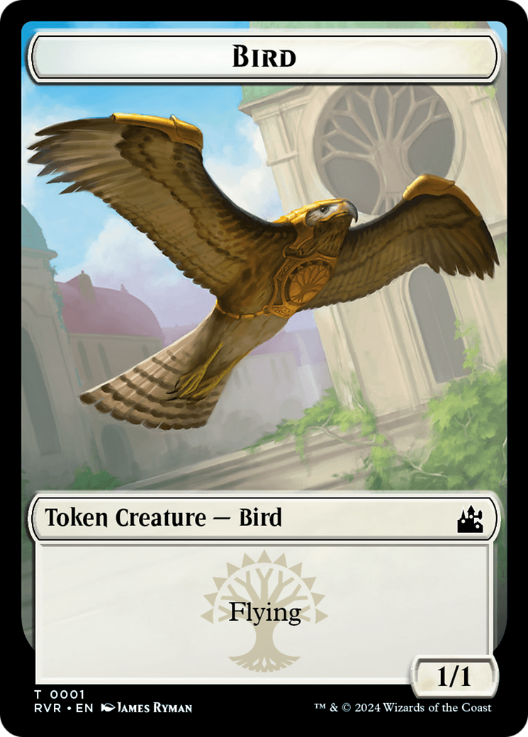 Bird // Rhino Double-Sided Token [Ravnica Remastered Tokens] | Card Merchant Takapuna