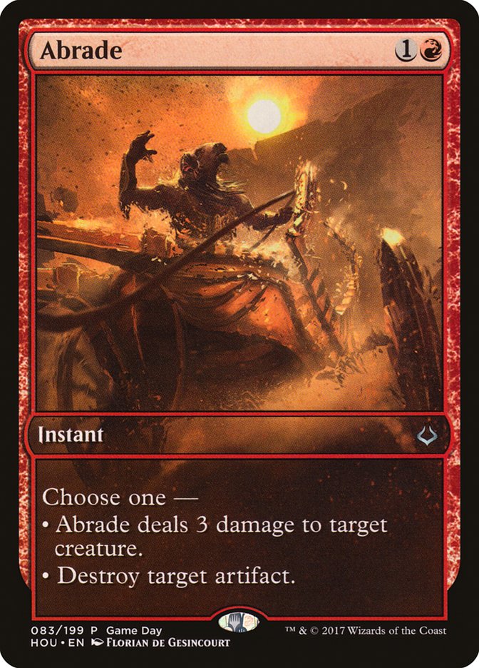 Abrade (Game Day) [Hour of Devastation Promos] | Card Merchant Takapuna