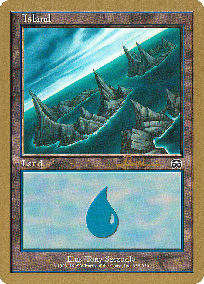 Island (ar338) (Antoine Ruel) [World Championship Decks 2001] | Card Merchant Takapuna