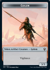 Golem (027) // Thopter Double-Sided Token [Commander 2021 Tokens] | Card Merchant Takapuna