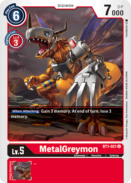 MetalGreymon [BT1-021] [Release Special Booster Ver.1.0] | Card Merchant Takapuna