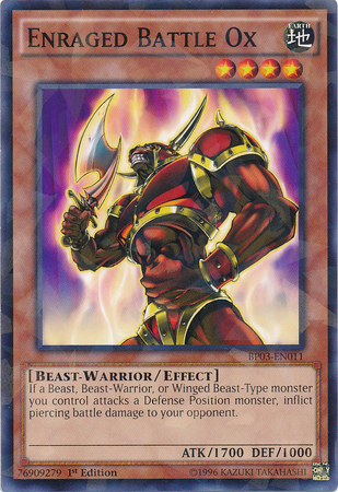 Enraged Battle Ox [BP03-EN011] Shatterfoil Rare | Card Merchant Takapuna