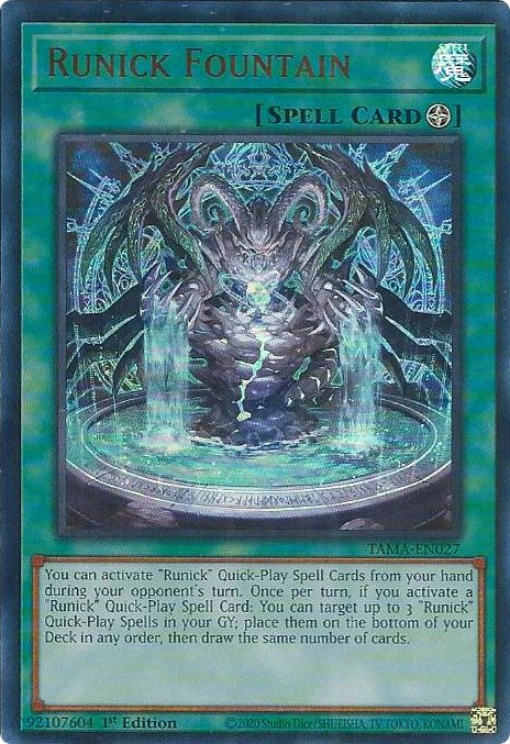 Runick Fountain [TAMA-EN027] Ultra Rare | Card Merchant Takapuna