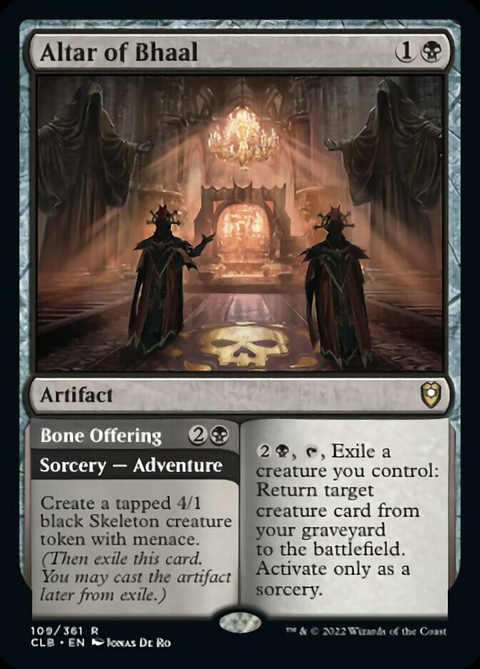 Altar of Bhaal // Bone Offering [Commander Legends: Battle for Baldur's Gate] | Card Merchant Takapuna