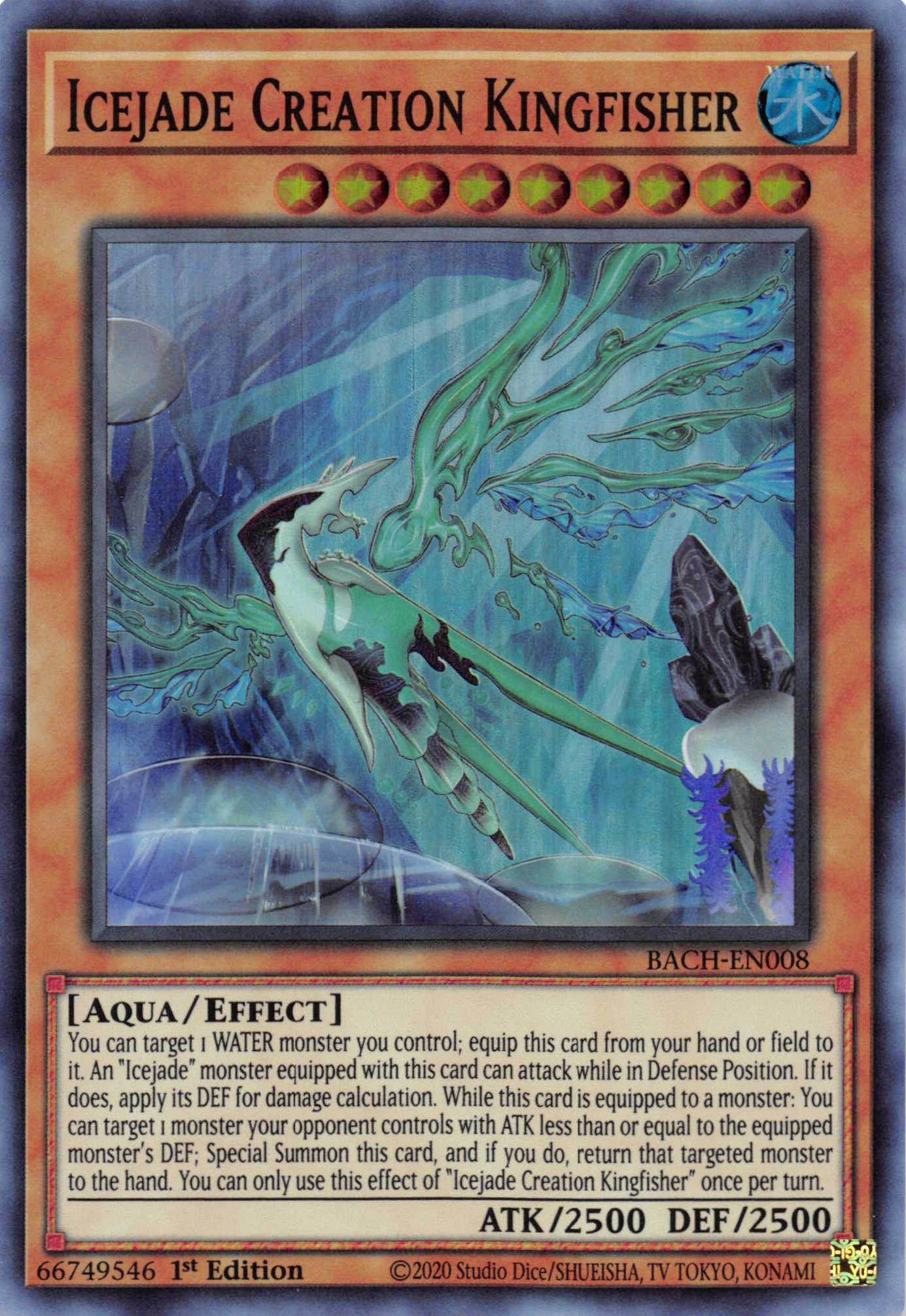 Icejade Creation Kingfisher [BACH-EN008] Super Rare | Card Merchant Takapuna