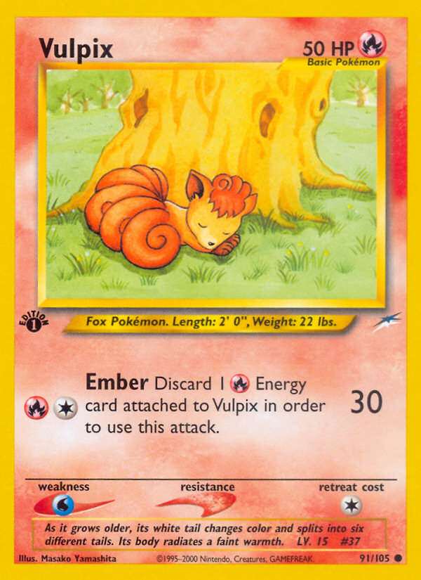 Vulpix (91/105) [Neo Destiny 1st Edition] | Card Merchant Takapuna