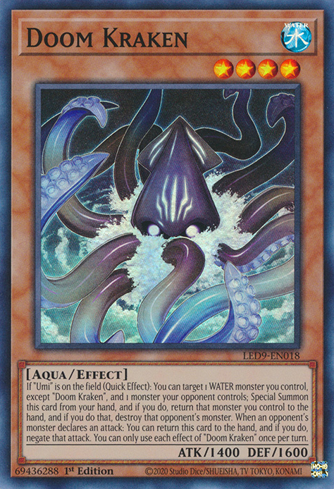 Doom Kraken [LED9-EN018] Super Rare | Card Merchant Takapuna