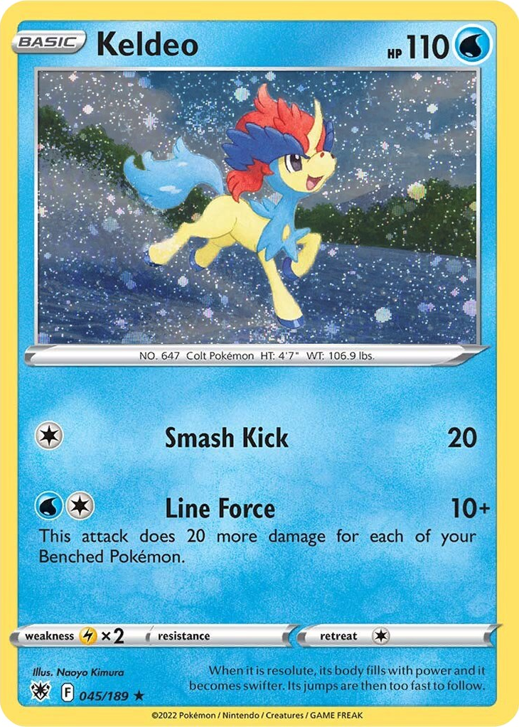 Keldeo (045/189) (Cosmos Holo) [Sword & Shield: Astral Radiance] | Card Merchant Takapuna