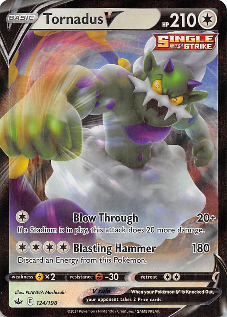 Tornadus V (124/198) [Sword & Shield: Chilling Reign] | Card Merchant Takapuna