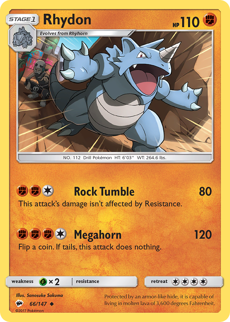 Rhydon (66/147) [Sun & Moon: Burning Shadows] | Card Merchant Takapuna