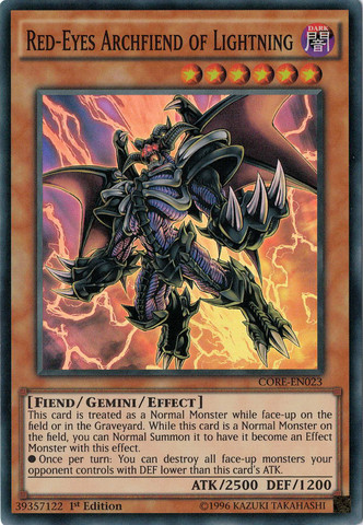 Red-Eyes Archfiend of Lightning [CORE-EN023] Super Rare | Card Merchant Takapuna