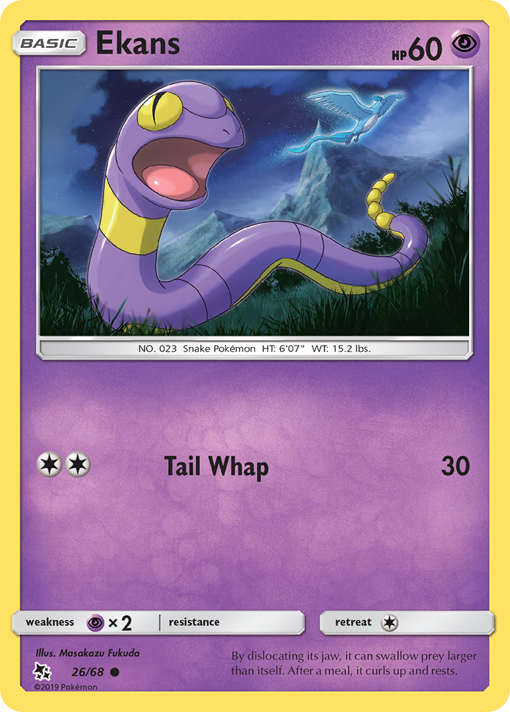 Ekans (26/68) [Sun & Moon: Hidden Fates] | Card Merchant Takapuna