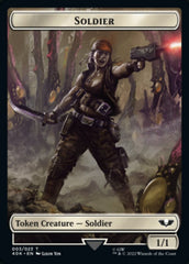 Soldier (003) // Sicarian Infiltrator Double-Sided Token (Surge Foil) [Warhammer 40,000 Tokens] | Card Merchant Takapuna