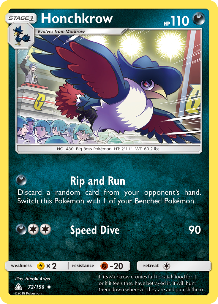 Honchkrow (72/156) [Sun & Moon: Ultra Prism] | Card Merchant Takapuna