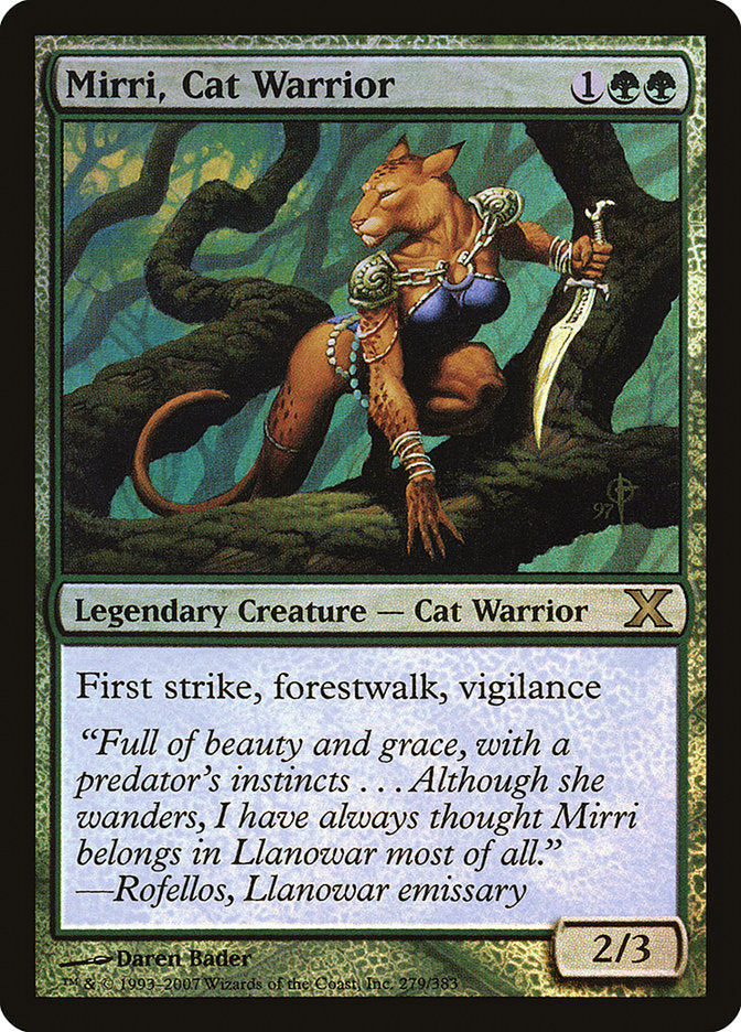 Mirri, Cat Warrior (Premium Foil) [Tenth Edition] | Card Merchant Takapuna