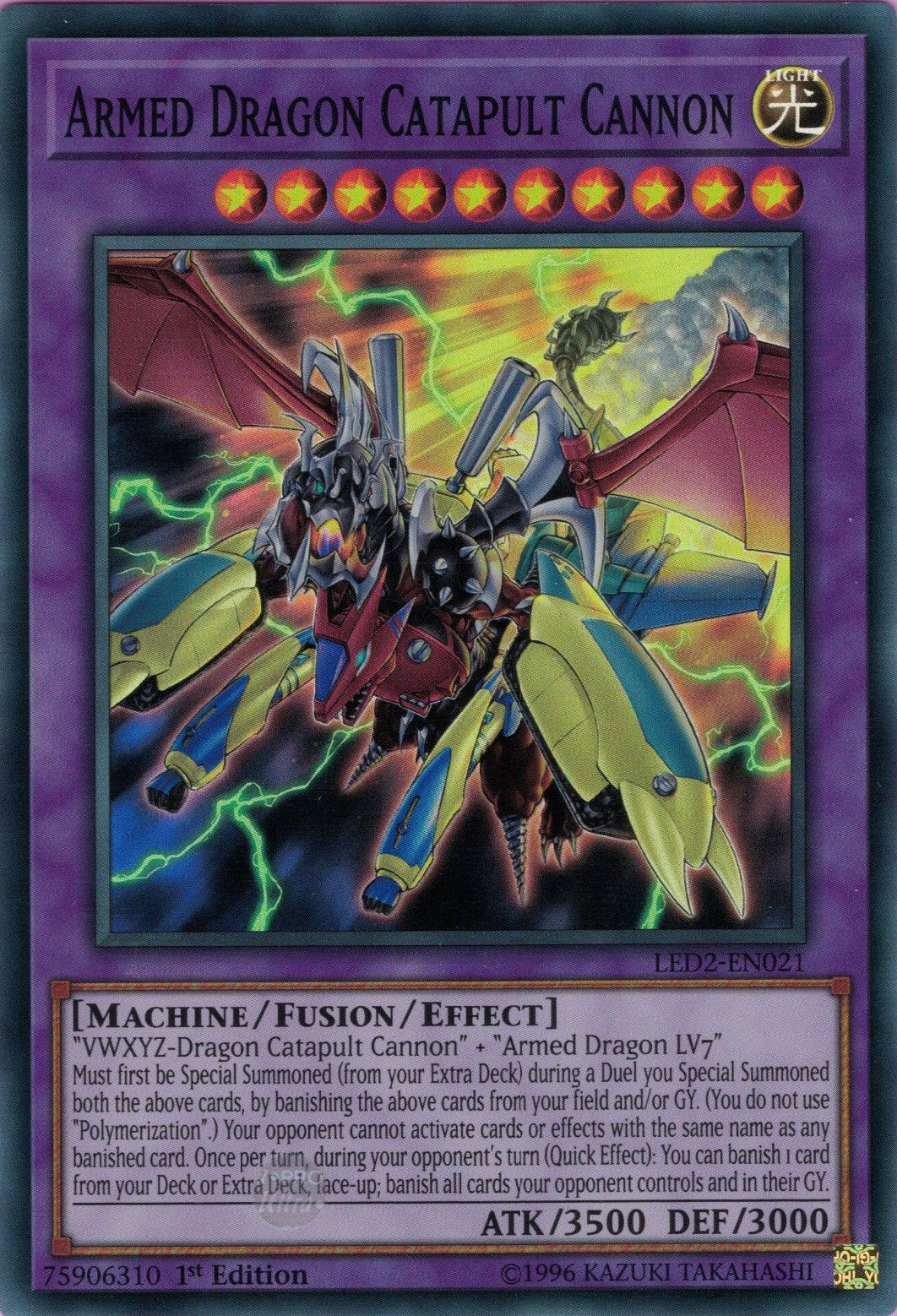 Armed Dragon Catapult Cannon [LED2-EN021] Super Rare | Card Merchant Takapuna