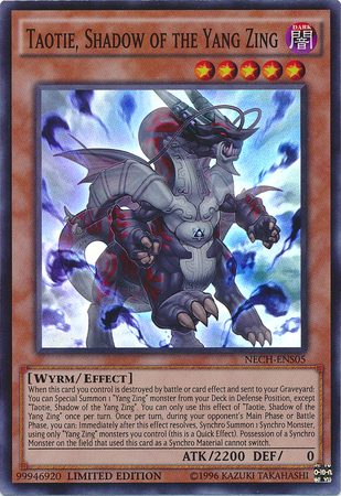 Taotie, Shadow of the Yang Zing (SE) [NECH-ENS05] Super Rare | Card Merchant Takapuna