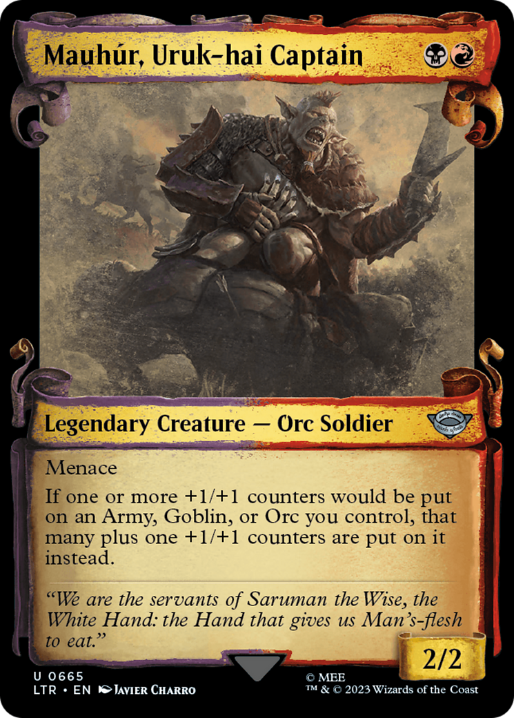 Mauhur, Uruk-hai Captain [The Lord of the Rings: Tales of Middle-Earth Showcase Scrolls] | Card Merchant Takapuna