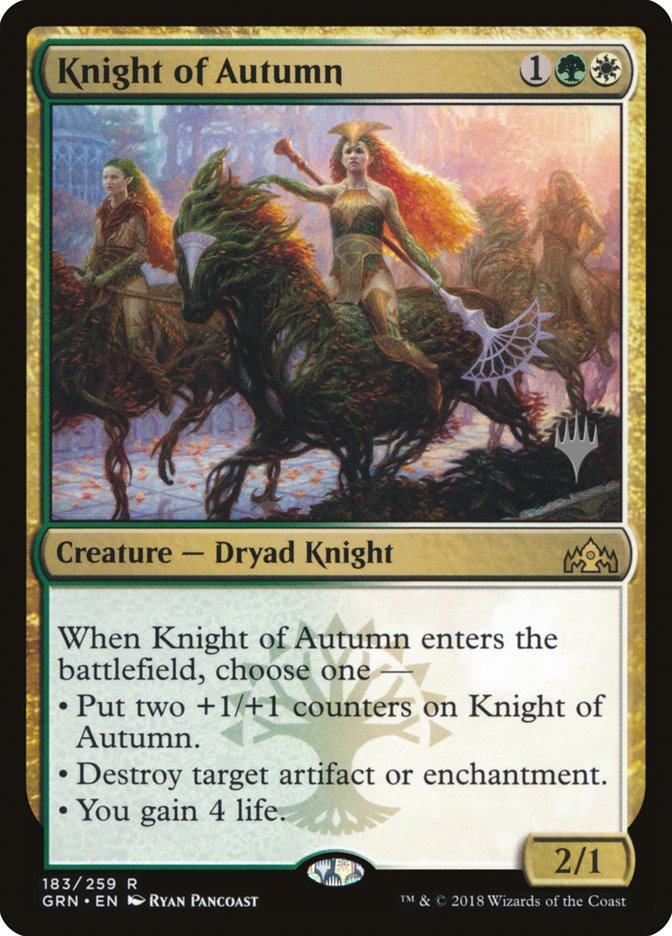 Knight of Autumn (Promo Pack) [Guilds of Ravnica Promos] | Card Merchant Takapuna