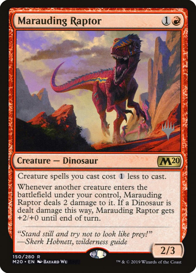 Marauding Raptor (Promo Pack) [Core Set 2020 Promos] | Card Merchant Takapuna