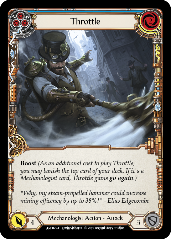 Throttle (Blue) [ARC025-C] (Arcane Rising)  1st Edition Normal | Card Merchant Takapuna