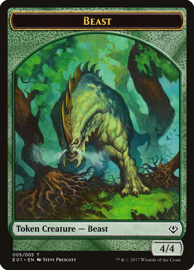 Beast (005) // Soldier Double-Sided Token [Archenemy: Nicol Bolas Tokens] | Card Merchant Takapuna