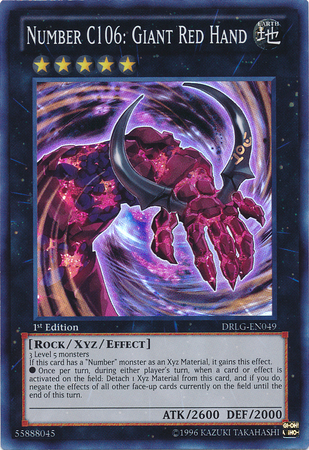 Number C106: Giant Red Hand [DRLG-EN049] Super Rare | Card Merchant Takapuna