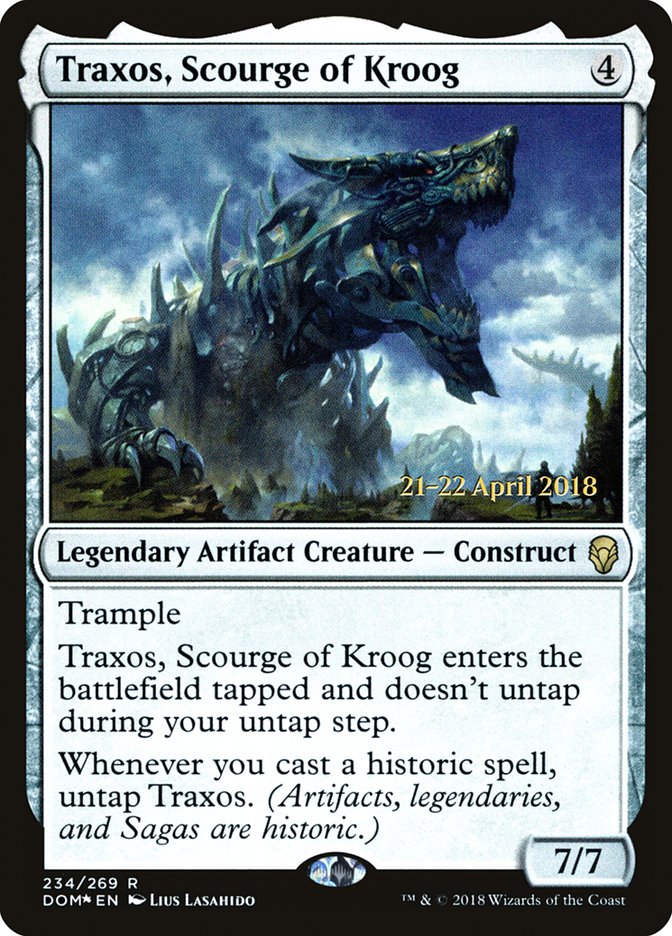 Traxos, Scourge of Kroog [Dominaria Prerelease Promos] | Card Merchant Takapuna