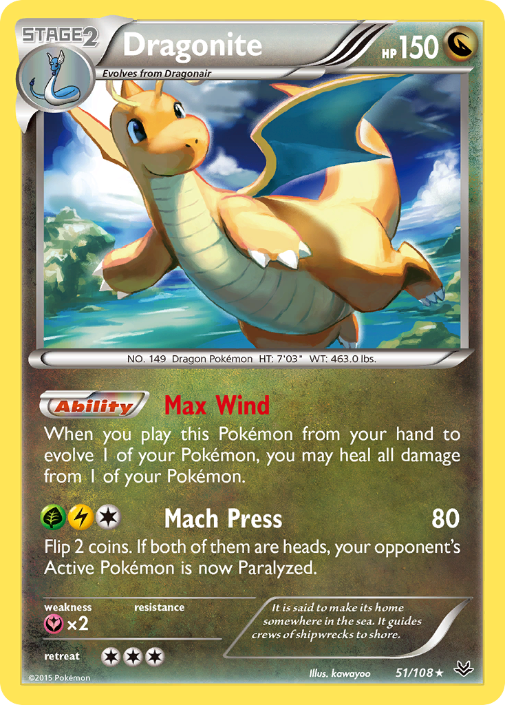 Dragonite (51/108) [XY: Roaring Skies] | Card Merchant Takapuna