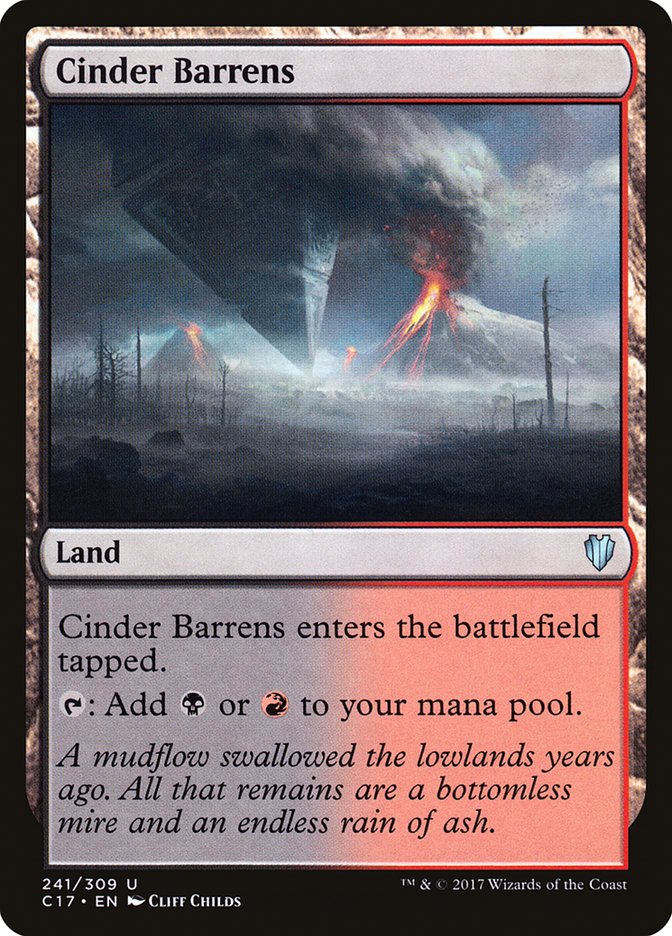 Cinder Barrens [Commander 2017] | Card Merchant Takapuna