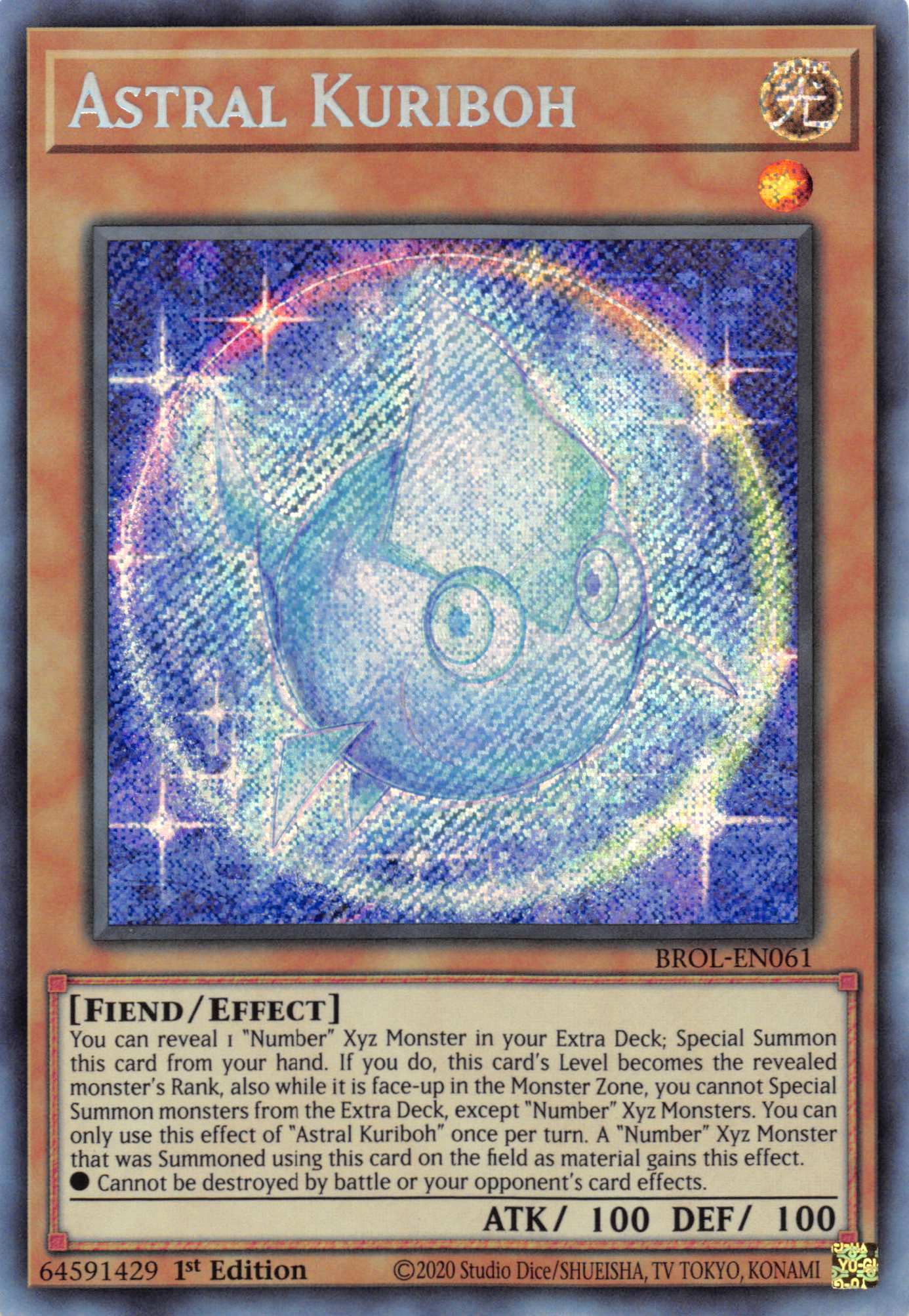 Astral Kuriboh [BROL-EN061] Secret Rare | Card Merchant Takapuna