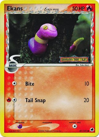 Ekans (47/101) (Delta Species) (Stamped) [EX: Dragon Frontiers] | Card Merchant Takapuna