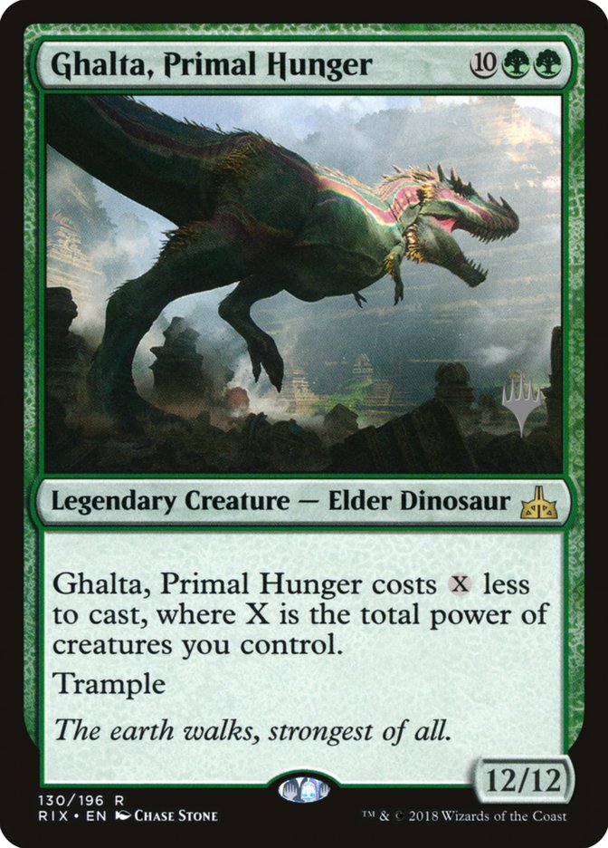 Ghalta, Primal Hunger (Promo Pack) [Rivals of Ixalan Promos] | Card Merchant Takapuna