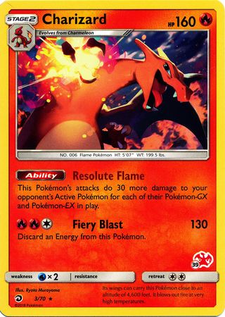 Charizard (3/70) (Charizard Stamp #39) [Battle Academy 2020] | Card Merchant Takapuna