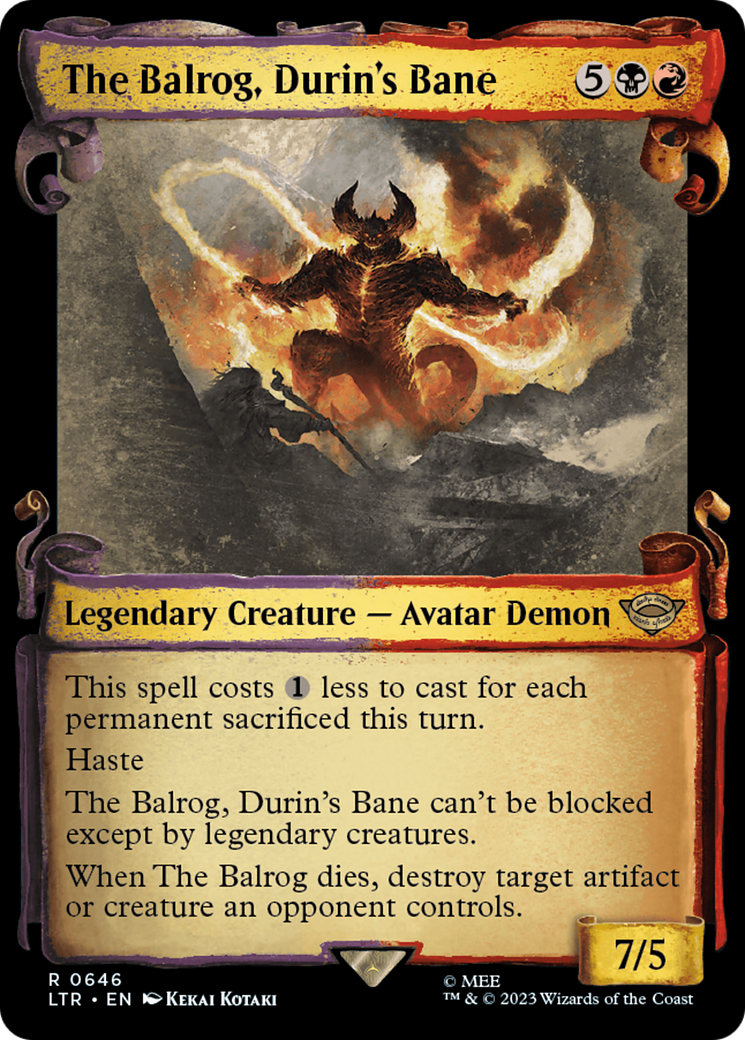 The Balrog, Durin's Bane [The Lord of the Rings: Tales of Middle-Earth Showcase Scrolls] | Card Merchant Takapuna