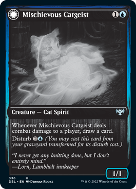 Mischievous Catgeist // Catlike Curiosity [Innistrad: Double Feature] | Card Merchant Takapuna